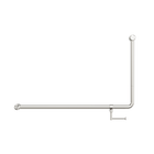 Mecca Care 32mm DDA Accessible Toilet 90 Degree Bent Tube Grab Rail 600X1000mm With Toilet Roll Holder Brushed Nickel
