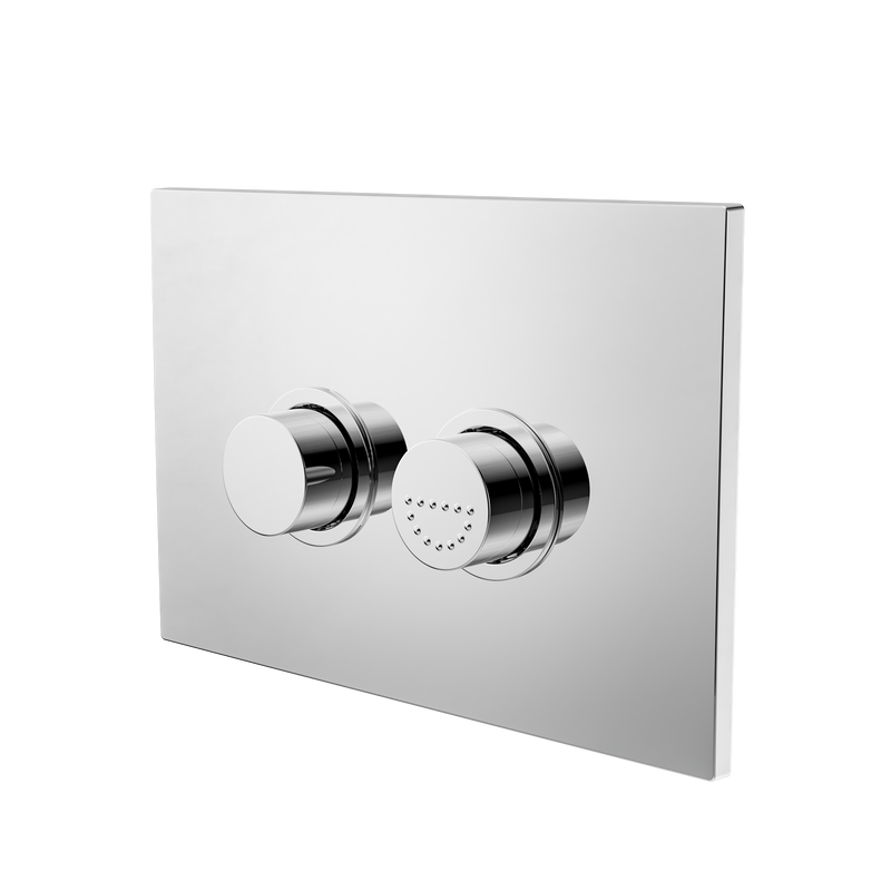 Mecca Care Raised Disabled Care Pneumatic Flush Buttons Plate DDA Accessible Toilet Compliant Chrome