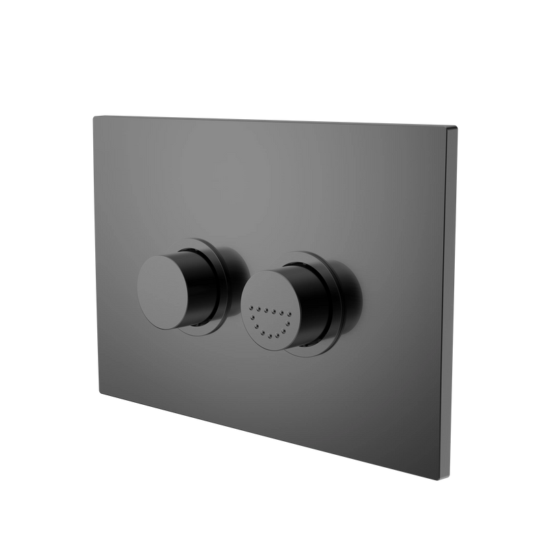 Mecca Care Raised Disabled Care Pneumatic Flush Buttons Plate DDA Accessible Toilet Compliant Gun Metal