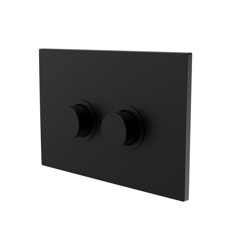 Mecca Care Raised Disabled Care Pneumatic Flush Buttons Plate DDA Accessible Toilet Compliant Matte Black