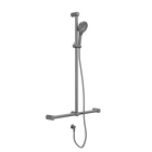 Mecca Care 32mm T Bar Grab Rail And Adjustable Shower Set 1100X750mm Gun Metal