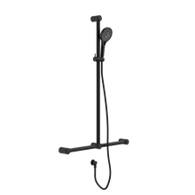 Mecca Care 32mm T Bar Grab Rail And Adjustable Shower Set 1100X750mm Matte Black