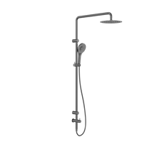 Mecca Care 25mm Grab Rail 900mm Twin Shower Set Gun Metal