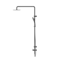 Mecca Care 25mm Grab Rail 900mm Twin Shower Set Gun Metal