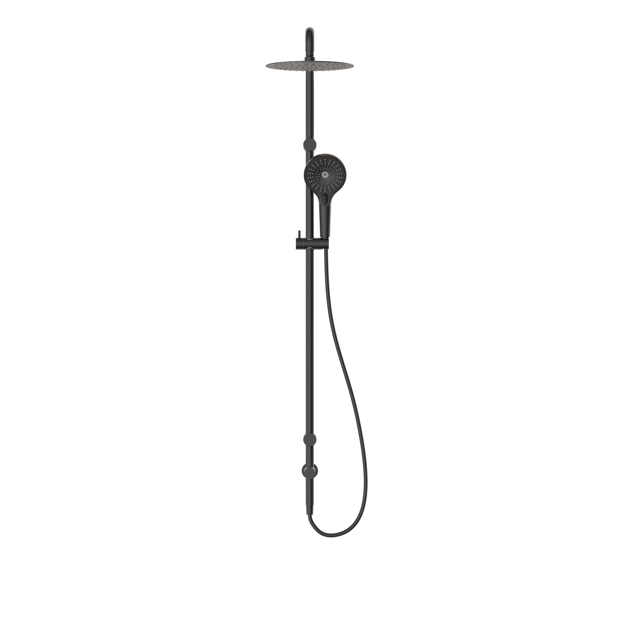 Mecca Care 25mm Grab Rail 900mm Twin Shower Set Matte Black