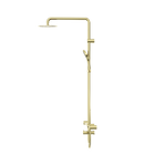 Mecca Care 32mm T Bar Grab Rail 1100x750mm Twin Shower Set Brushed Gold