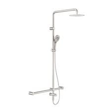 Mecca Care 32mm T Bar Grab Rail 1100x750mm Twin Shower Set Brushed Nickel