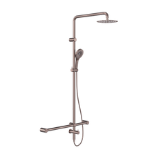 Mecca Care 32mm T Bar Grab Rail 1100x750mm Twin Shower Set Brushed Bronze