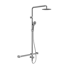 Mecca Care 32mm T Bar Grab Rail 1100x750mm Twin Shower Set Chrome