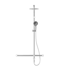 Mecca Care 32mm T Bar Grab Rail 1100x750mm Twin Shower Set Chrome