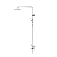 Mecca Care 32mm T Bar Grab Rail 1100x750mm Twin Shower Set Chrome