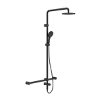 Mecca Care 32mm T Bar Grab Rail 1100x750mm Twin Shower Set Matte Black