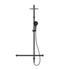 Mecca Care 32mm T Bar Grab Rail 1100x750mm Twin Shower Set Matte Black