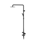 Mecca Care 32mm T Bar Grab Rail 1100x750mm Twin Shower Set Matte Black