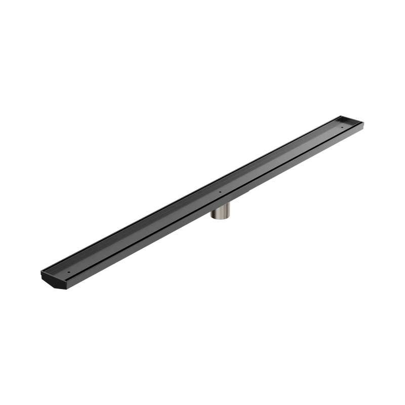 Tile Insert V Channel 1200x82mm Floor Grate 50mm Outlet Gun Metal