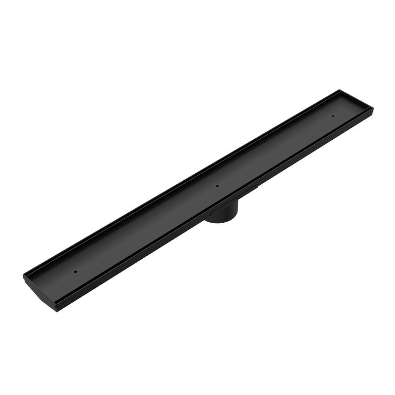 Tile Insert V Channel 800x82mm Floor Grate 50mm Outlet Matte Black