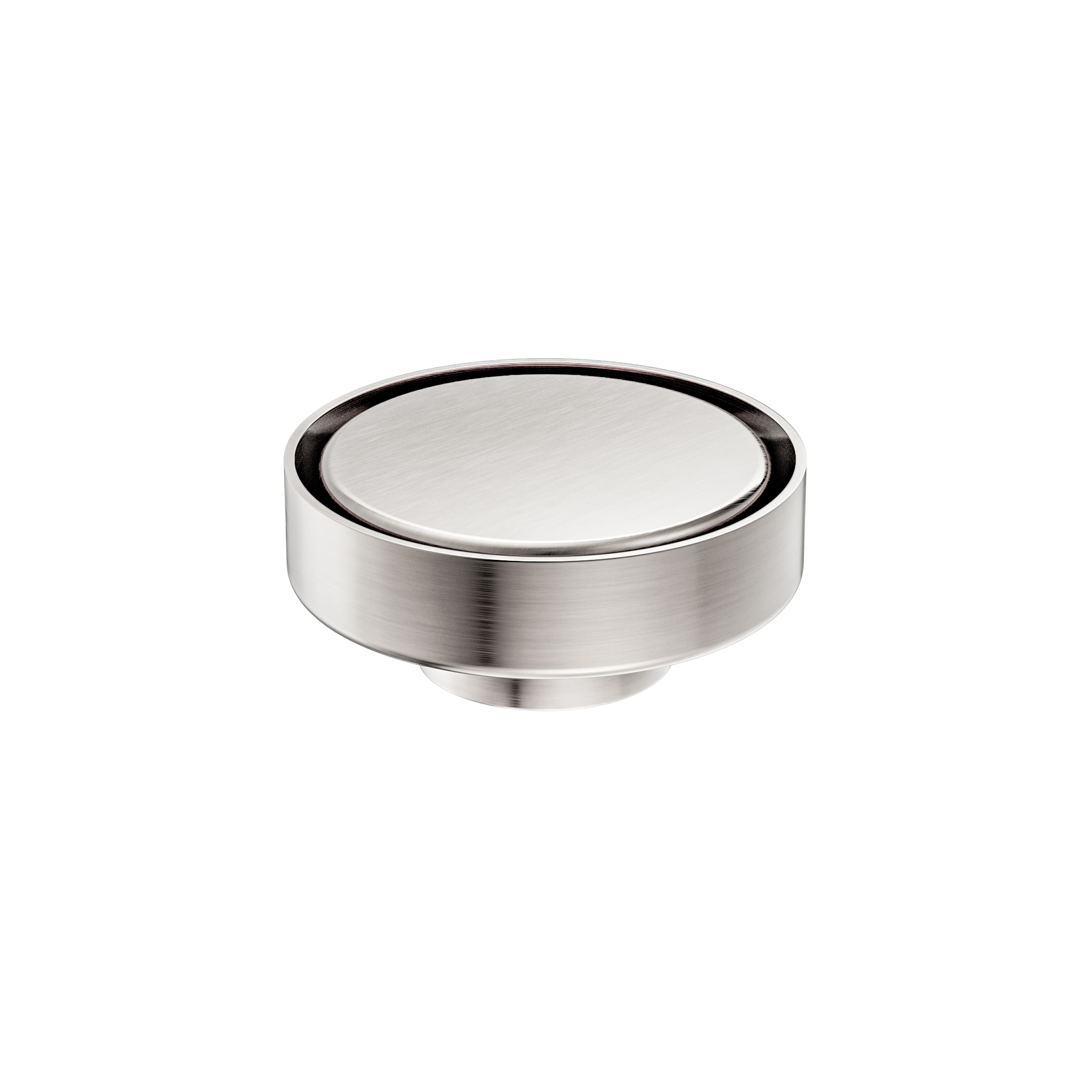 100mm Round Tile Insert Floor Waste 50mm Outlet Brushed Nickel