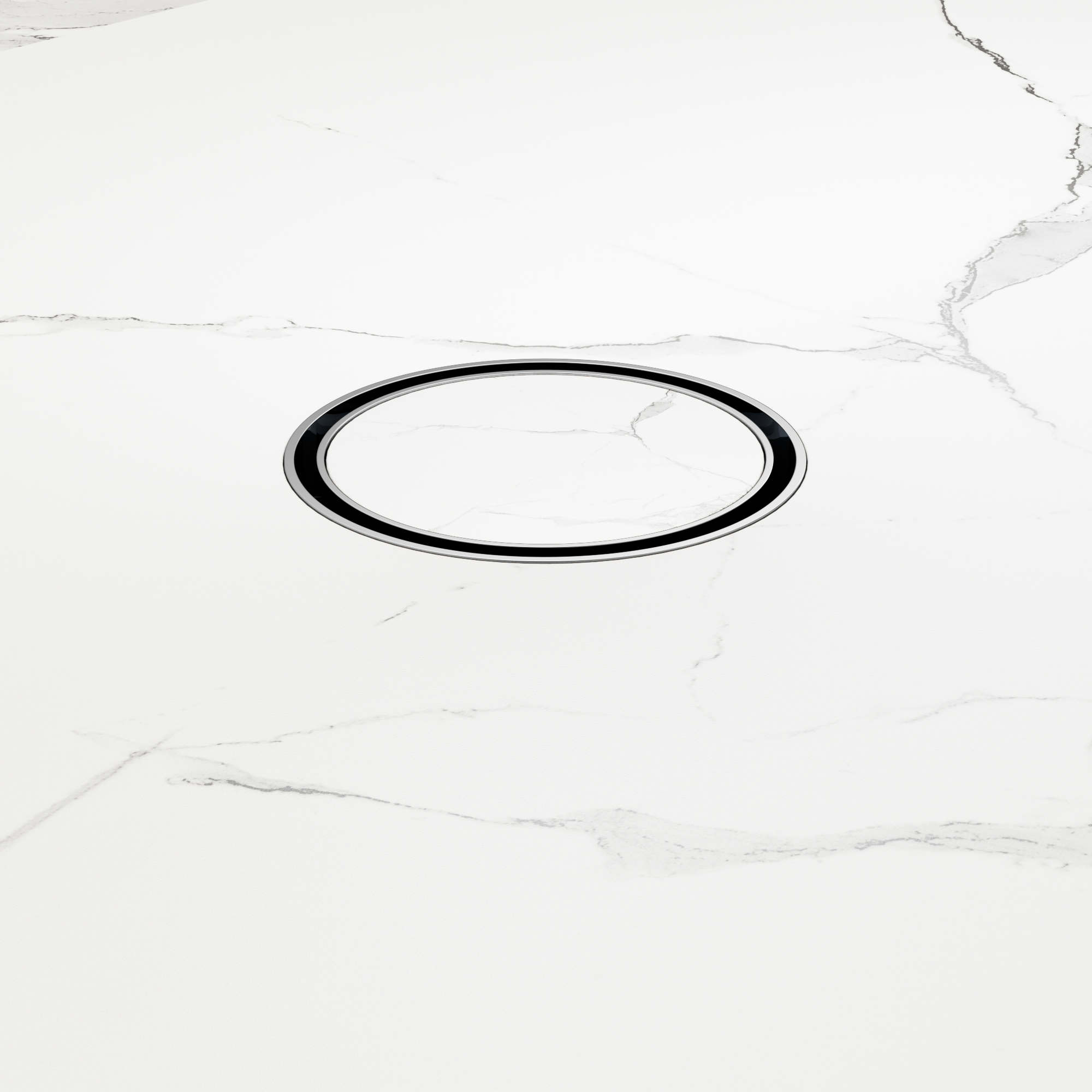 100mm Round Tile Insert Floor Waste 50mm Outlet Brushed Nickel