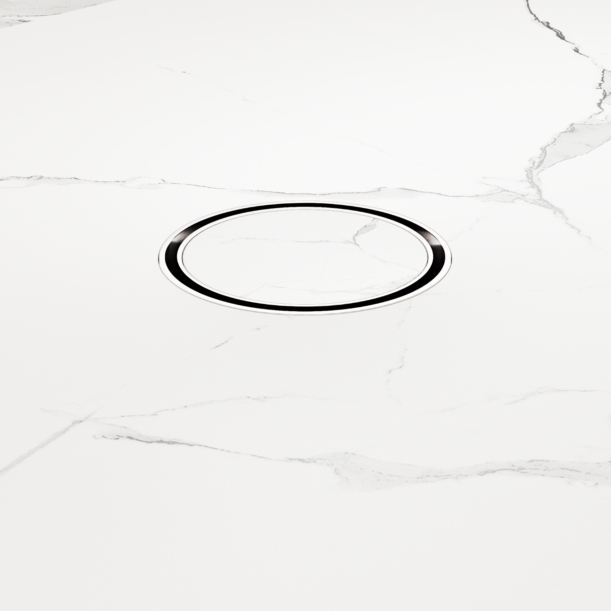 100mm Round Tile Insert Floor Waste 50mm Outlet Chrome