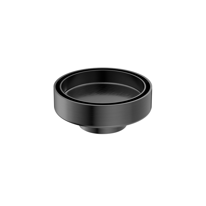 100mm Round Tile Insert Floor Waste 50mm Outlet Gun Metal