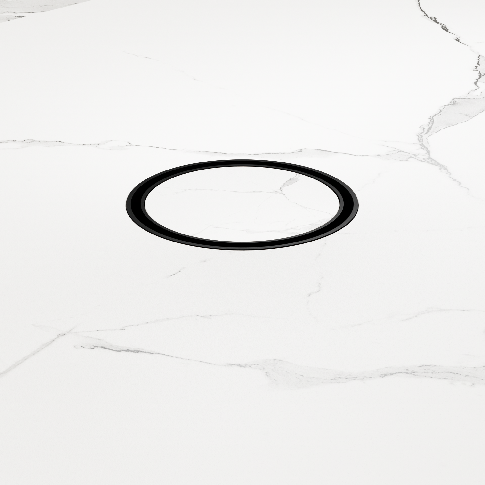 100mm Round Tile Insert Floor Waste 50mm Outlet Matte Black