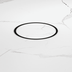 130mm Round Tile Insert Floor Waste 80mm Outlet Brushed Nickel