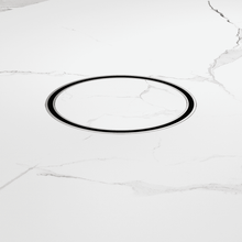 130mm Round Tile Insert Floor Waste 80mm Outlet Brushed Nickel