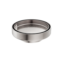 130mm Round Tile Insert Floor Waste 80mm Outlet Brushed Nickel