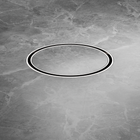 130mm Round Tile Insert Floor Waste 80mm Outlet Brushed Nickel