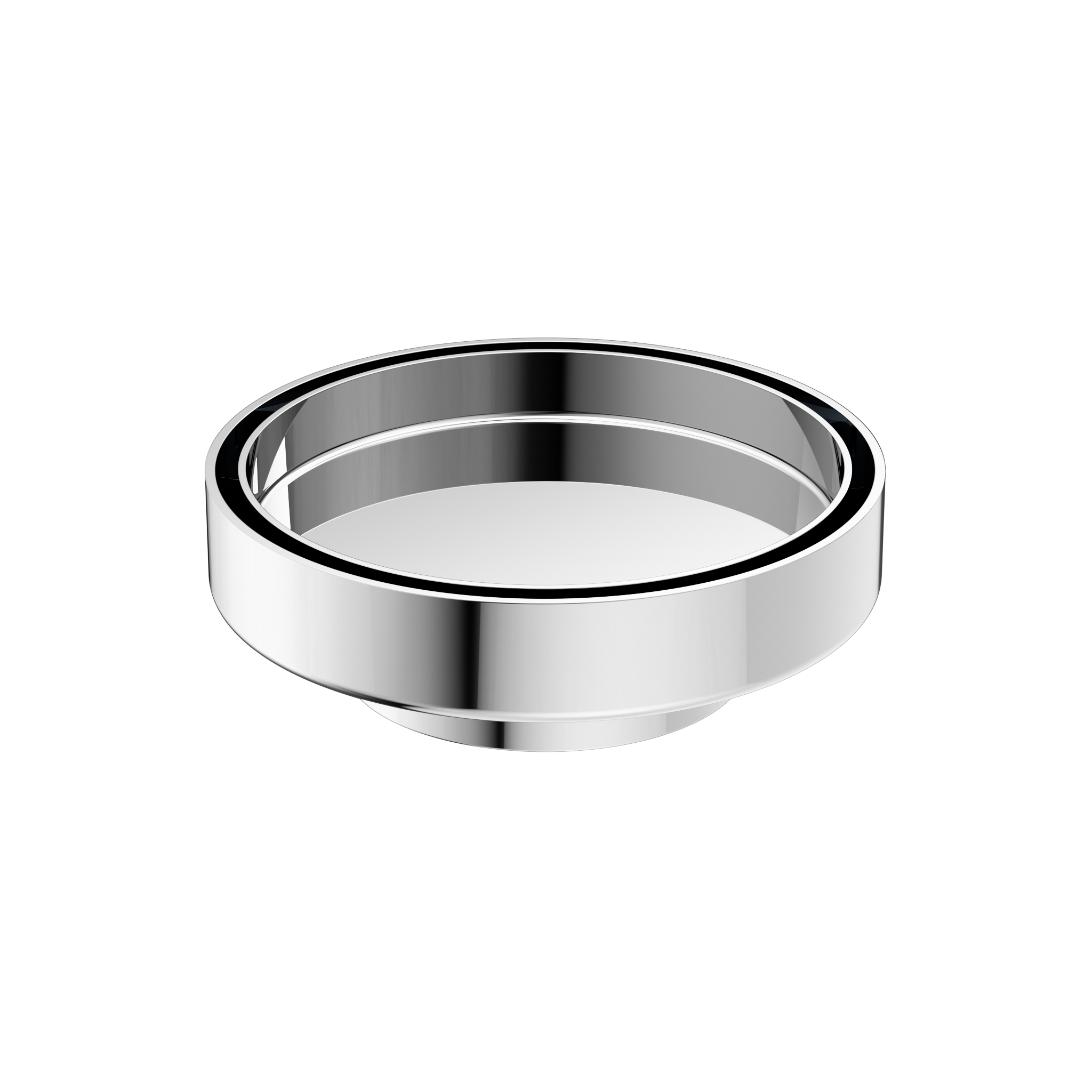 130mm Round Tile Insert Floor Waste 80mm Outlet Chrome