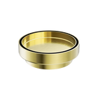 130mm Round Tile Insert Floor Waste 100mm Outlet Brushed Gold