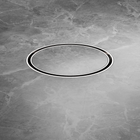 130mm Round Tile Insert Floor Waste 100mm Outlet Brushed Nickel