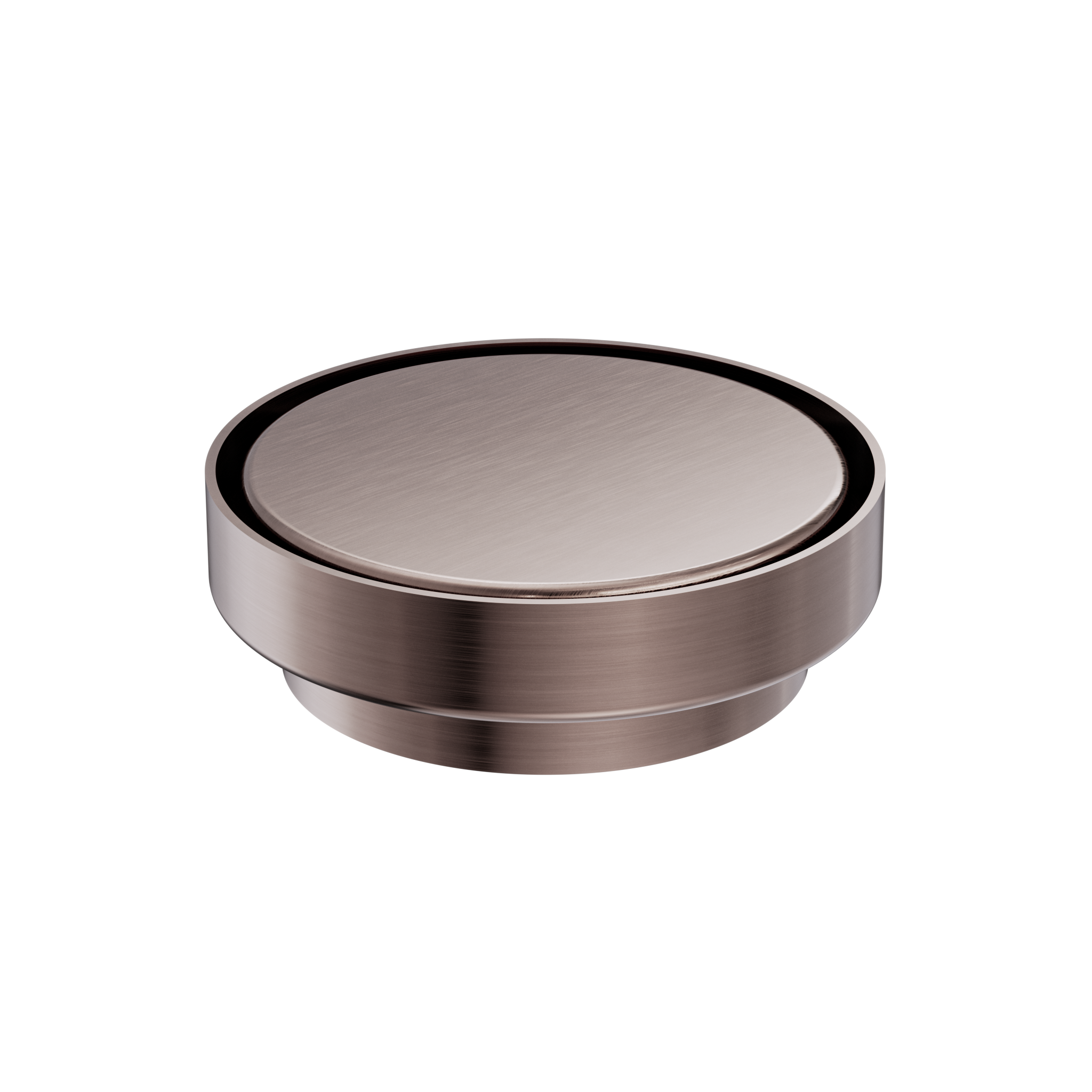 130mm Round Tile Insert Floor Waste 100mm Outlet Brushed Bronze