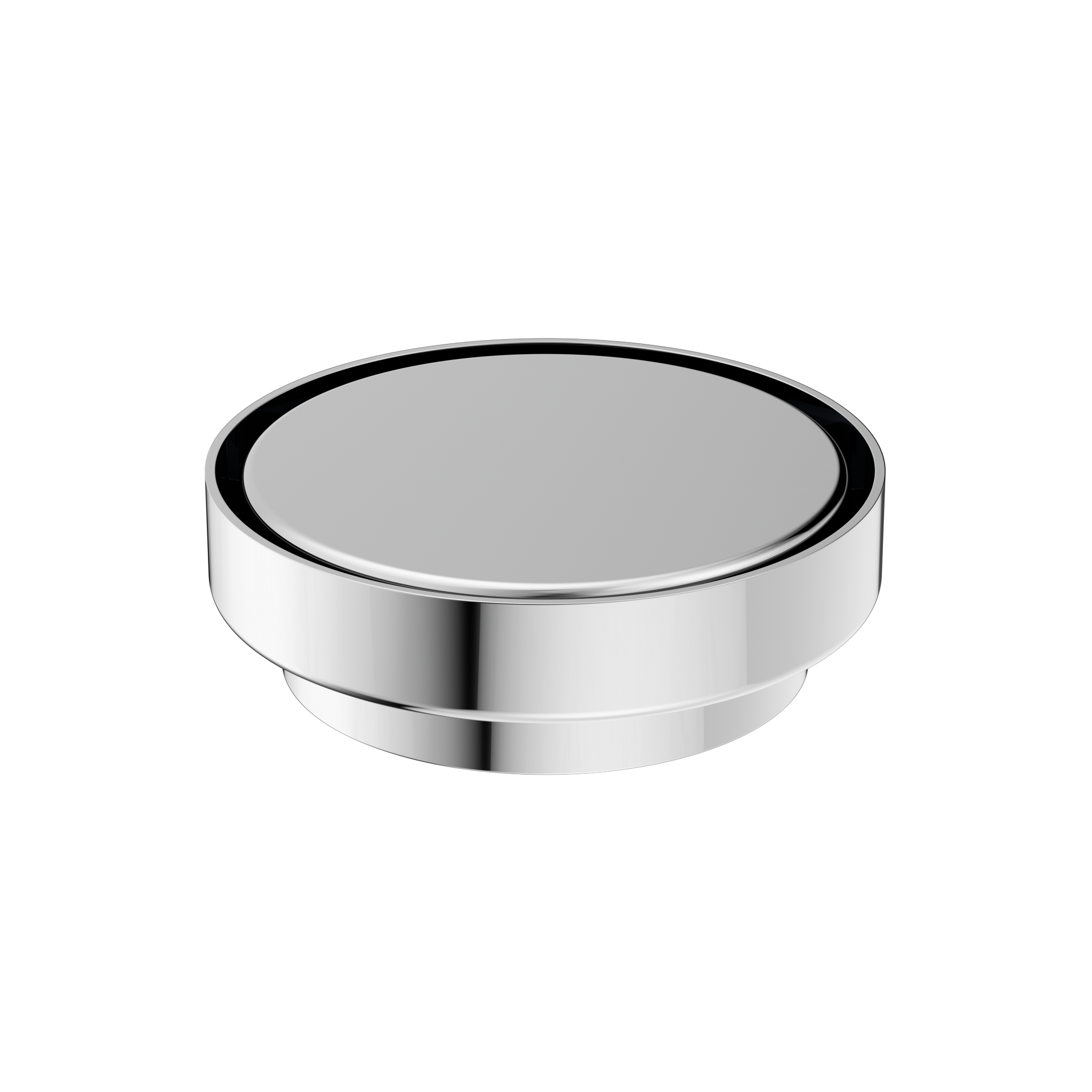 130mm Round Tile Insert Floor Waste 100mm Outlet Chrome