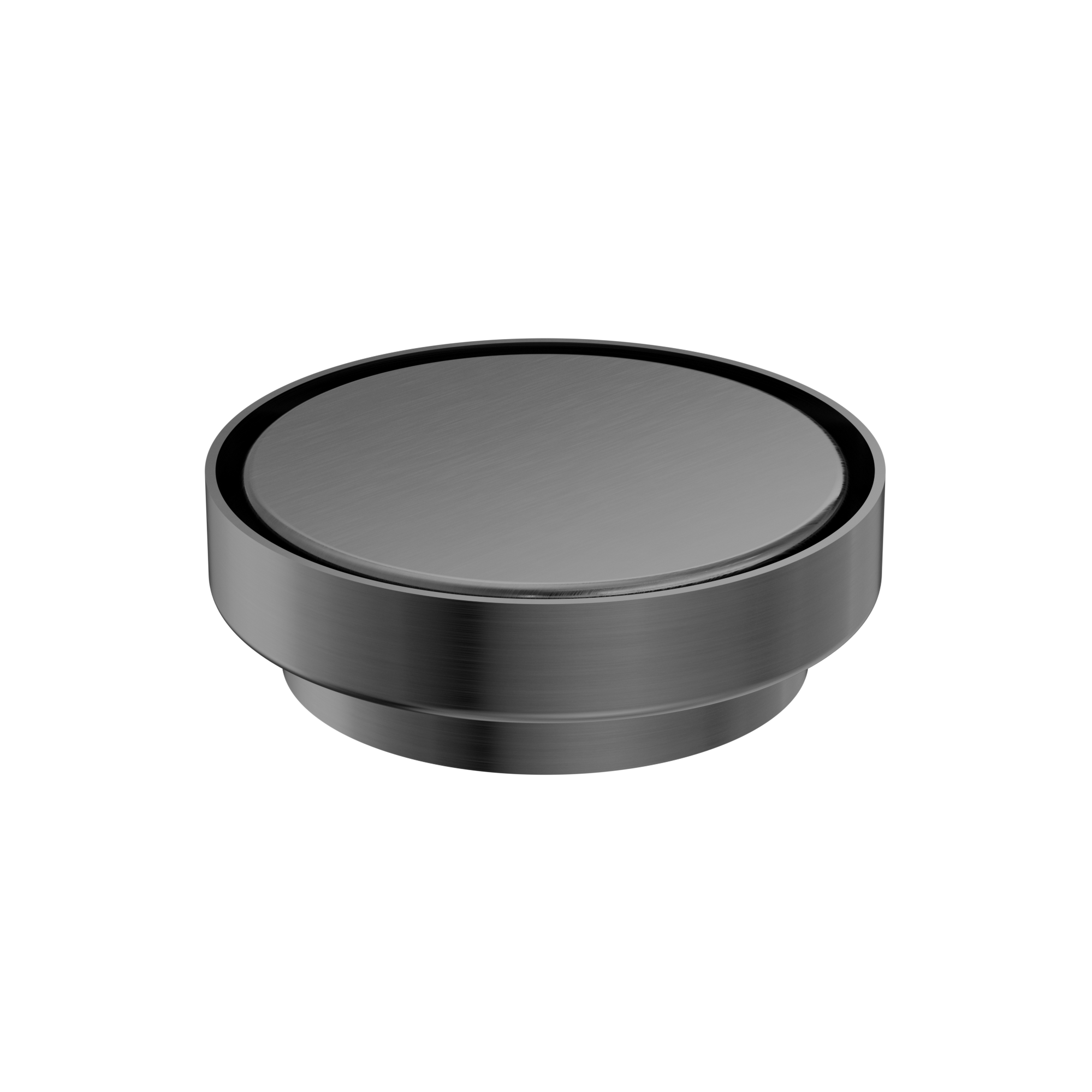 130mm Round Tile Insert Floor Waste 100mm Outlet Gun Metal