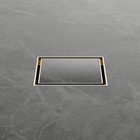 100mm Square Tile Insert Floor Waste 50mm Outlet Brushed Gold