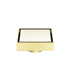 100mm Square Tile Insert Floor Waste 50mm Outlet Brushed Gold