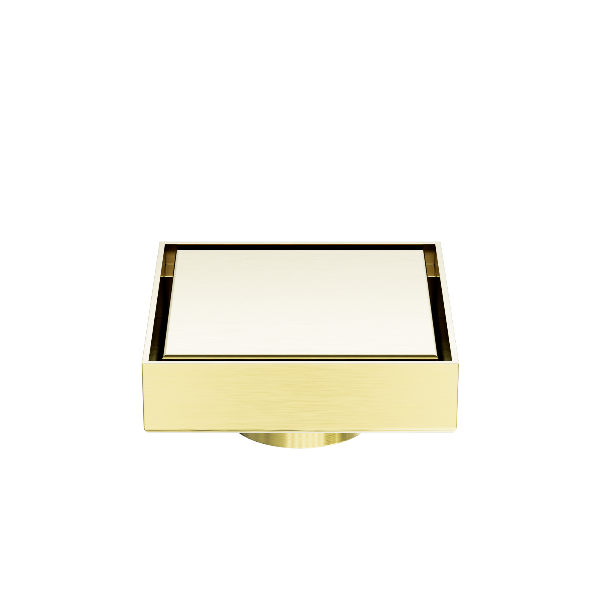 100mm Square Tile Insert Floor Waste 50mm Outlet Brushed Gold