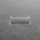 100mm Square Tile Insert Floor Waste 50mm Outlet Brushed Nickel