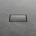 100mm Square Tile Insert Floor Waste 50mm Outlet Gun Metal