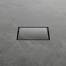 100mm Square Tile Insert Floor Waste 50mm Outlet Gun Metal