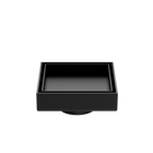 100mm Square Tile Insert Floor Waste 50mm Outlet Matte Black
