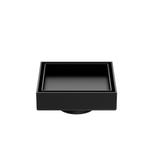 100mm Square Tile Insert Floor Waste 50mm Outlet Matte Black