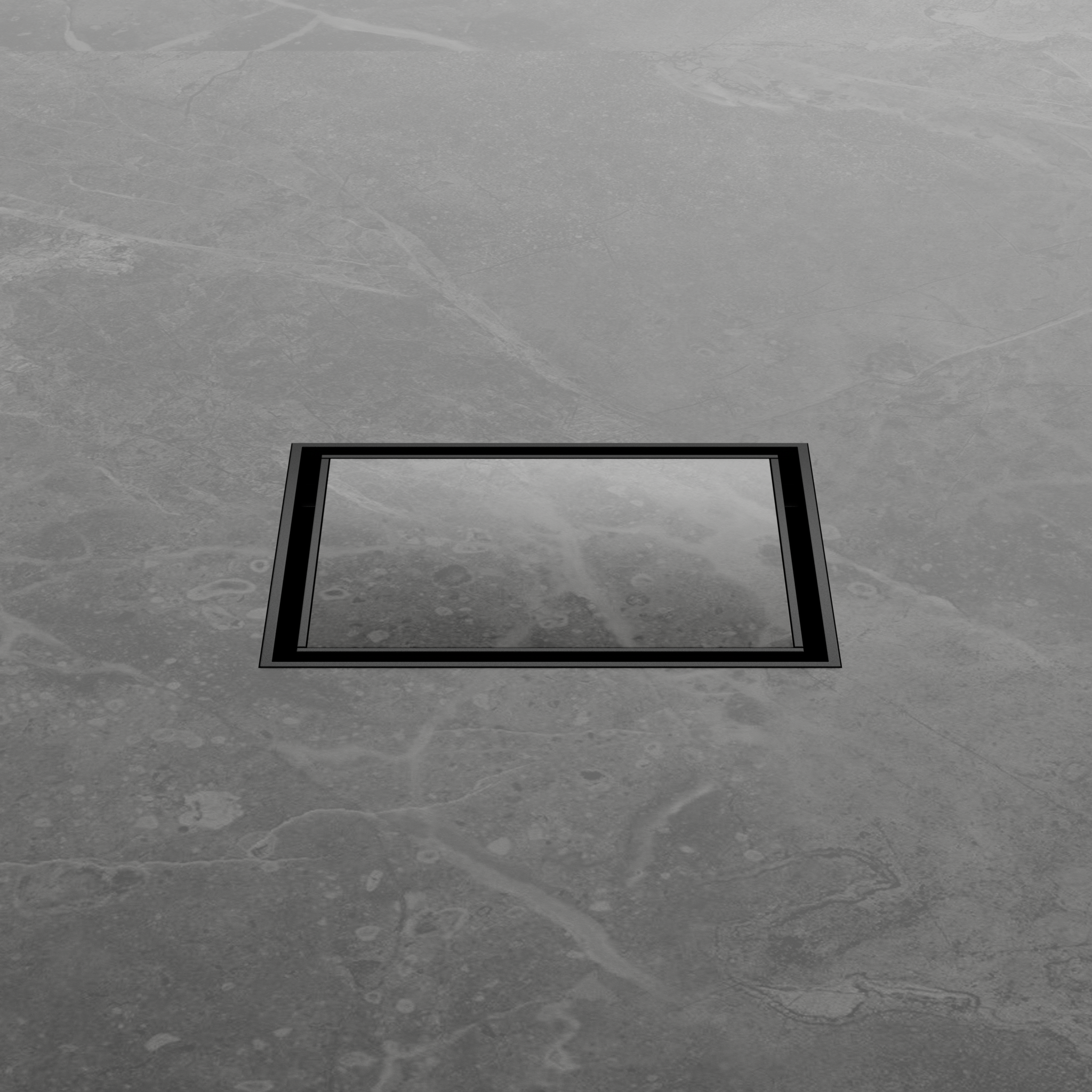100mm Square Tile Insert Floor Waste 50mm Outlet Matte Black