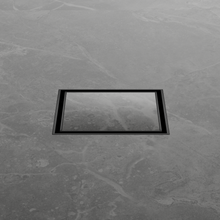100mm Square Tile Insert Floor Waste 50mm Outlet Matte Black