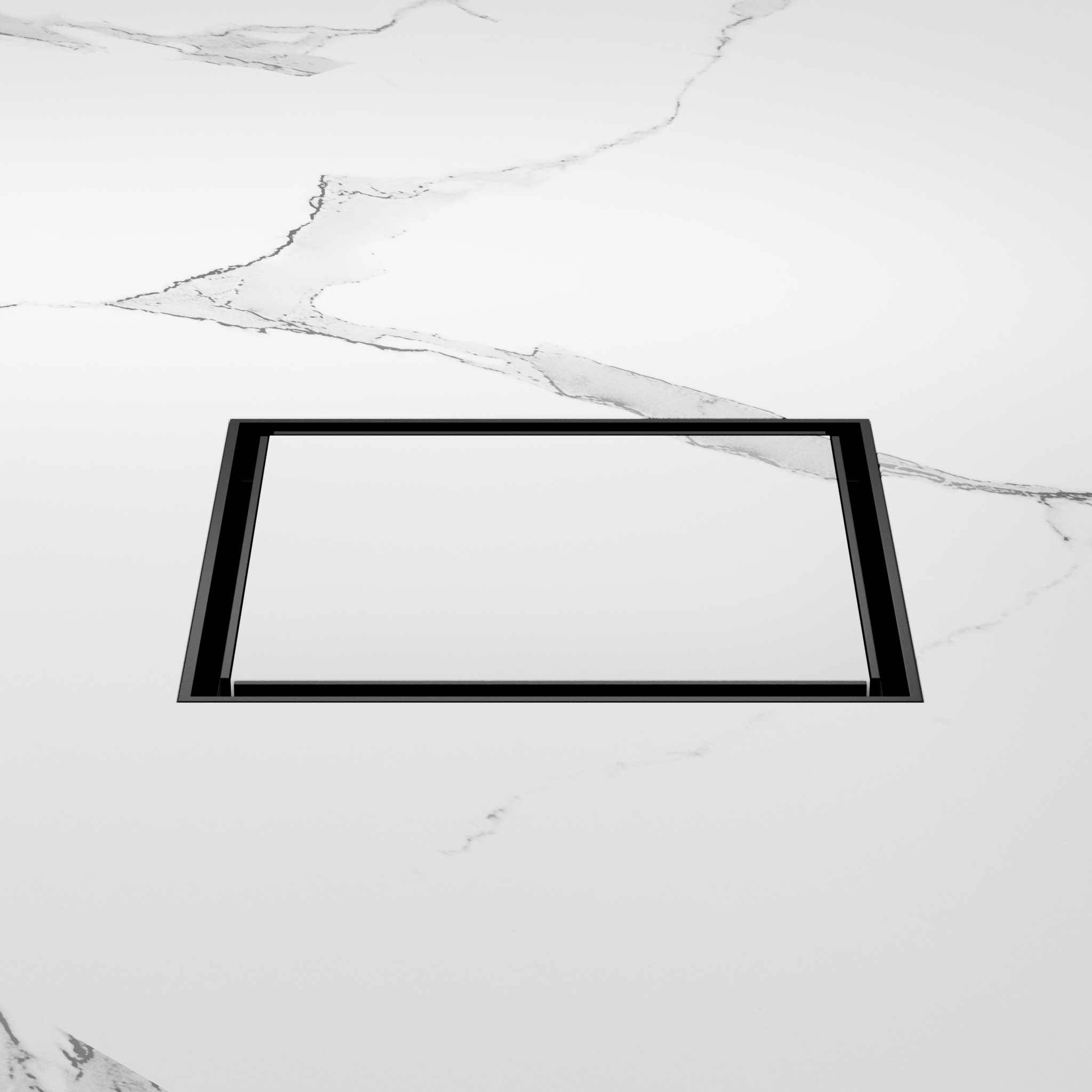 130mm Square Tile Insert Floor Waste 80mm Outlet Matte Black