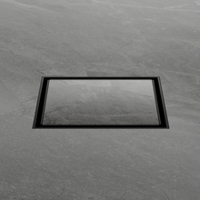 130mm Square Tile Insert Floor Waste 80mm Outlet Matte Black