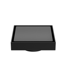 130mm Square Tile Insert Floor Waste 80mm Outlet Matte Black