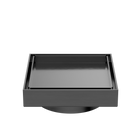 130mm Square Tile Insert Floor Waste 100mm Outlet Gun Metal