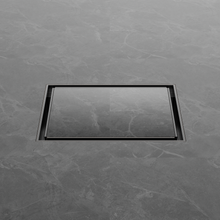130mm Square Tile Insert Floor Waste 100mm Outlet Gun Metal